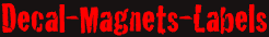 Decal Magnets Labels